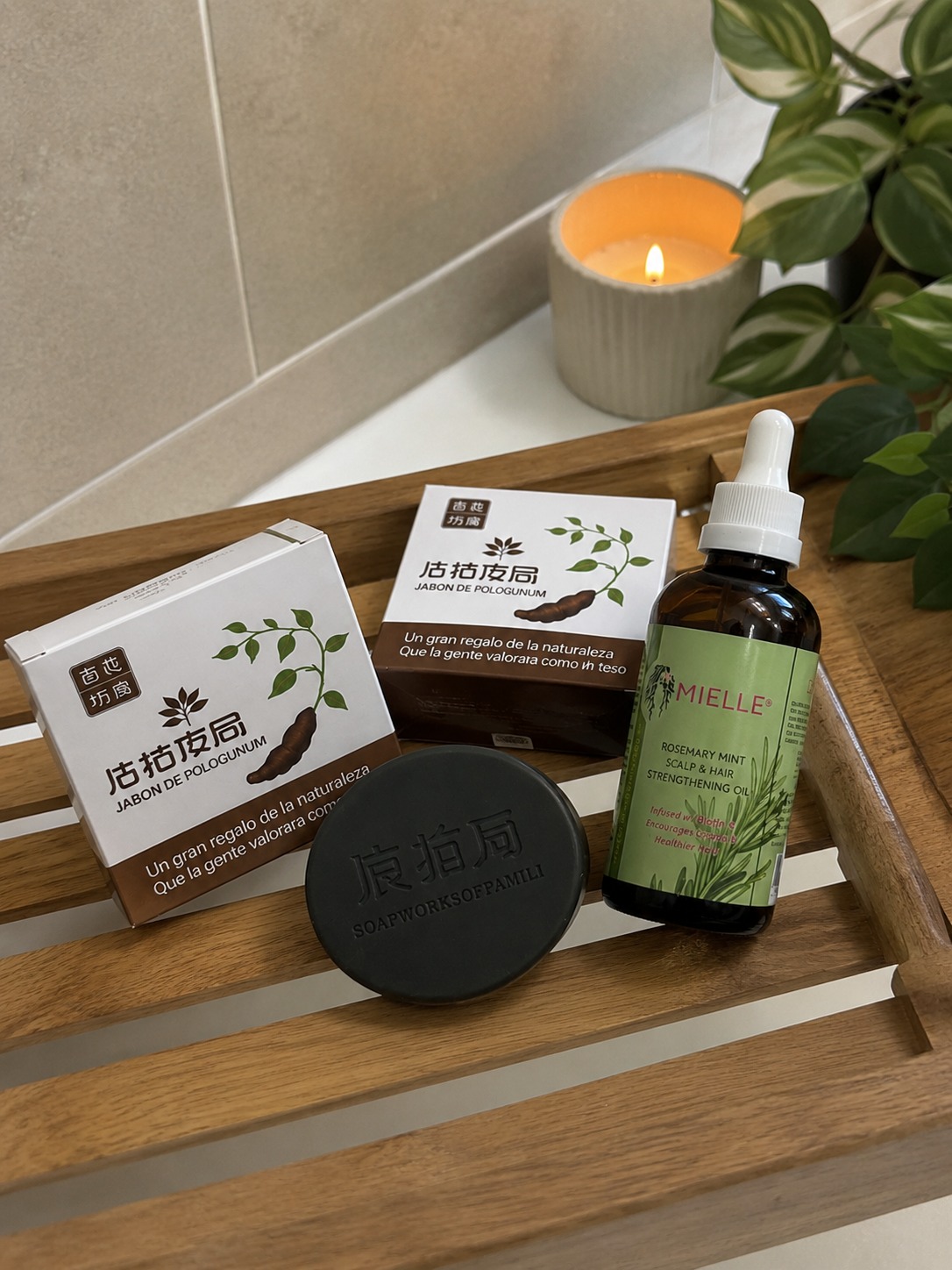 SHAMPOO EN BARRA X2 + 1 ACEITE MIELLE